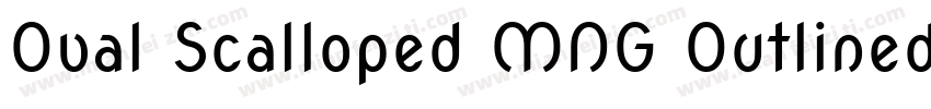 Oval Scalloped MNG Outlined字体转换